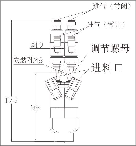 ab雙液流體點膠閥工程圖